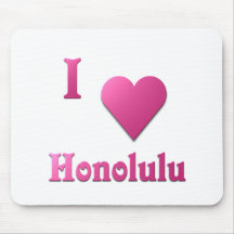 Honolulu -- Hot Pink Mousepad