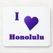 Honolulu -- Midnight Blue Mousepads