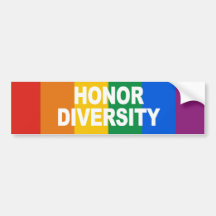 Honour Diversity Bumper Sticker