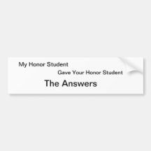 Honour Students Bumper Sticker