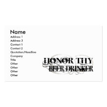 Honour Thy Beer Drinker Business Card