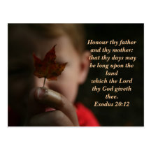 Honour thy father and thy mother: tha... postcard
