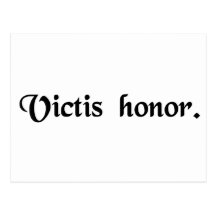 Honour to the vanquished. postcard