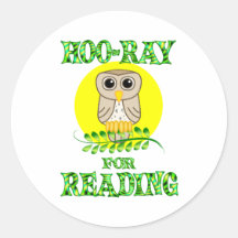 Hoo-Ray for Reading Sticker