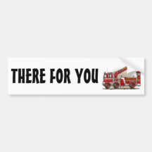 Hook and Ladder Fire Truck Bumper Sticker