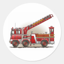 Hook and Ladder Fire Truck Sticker