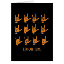 Hook Em Greeting Card