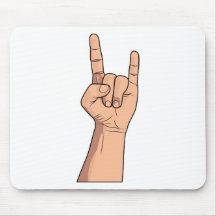Hook 'em Hand Sign Gesture Mousepad