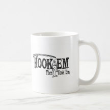 Hook Em' then Cook Em' Coffee Mugs