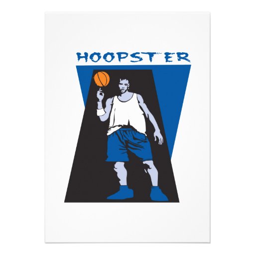 hoopster basketball vector design invite