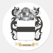 Hoos Coat of Arms (Family Crest) Sticker