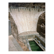 Hoover Dam, lower face, Nevada/Arizona, USA Postcard