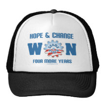 Hope And Change Won Four More Years Mesh Hats