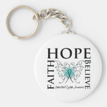 Hope Believe Faith - Interstitial Cystitis Keychain