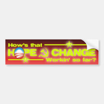 Hope & Change? Bumper Sticker