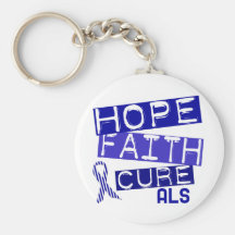HOPE FAITH CURE ALS KEY CHAINS