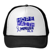 HOPE FAITH CURE ALS TRUCKER HATS