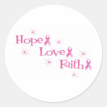 Hope Faith Love Round Sticker