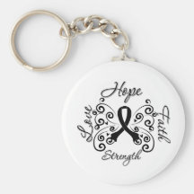 Hope Faith Love Strength Melanoma Key Chains