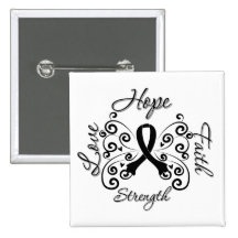 Hope Faith Love Strength Melanoma Pinback Button