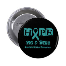 Hope for a Cure - Cervical Cancer Pinback Buttons