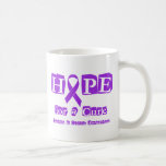 Hope for a Cure - Purple Ribbon Coffee Mugs