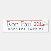 hope for America Ron Paul 2012 Bumper Stickers