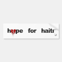 hope for haiti bumper stickers