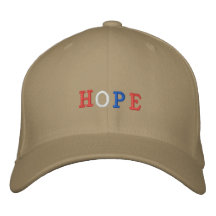 HOPE in Red White and Blue Embroidered Baseball Caps