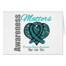 Hope Love Cure - Ovarian Cancer Greeting Card