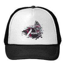 Hope Throat Cancer Butterfly Hat