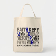 Hope Word Collage Huntington's Disease Bags