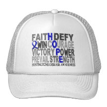 Hope Word Collage Huntington's Disease Trucker Hat