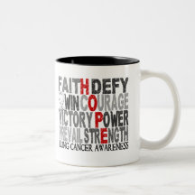 Hope Word Collage Lung Cancer Coffee Mugs