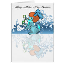 Hoppy Mother's Day Grandma, Mothering Sunday Greeting Cards