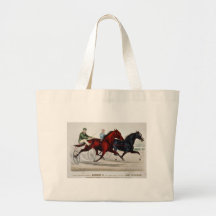 horce racing chariout tote bag