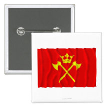 Hordaland waving flag pinback button