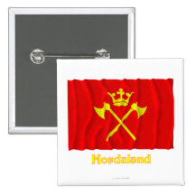 Hordaland waving flag with name pins