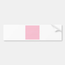Horizontal Stripes - Pale Pink and Carnation Pink Bumper Sticker