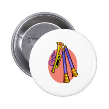 Horn and Two Woodwind Instruments Design Pin