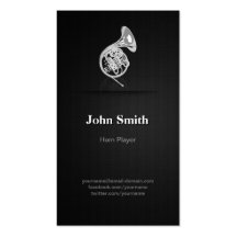 Horn Player - Professional Premium Black Mesh Business Card