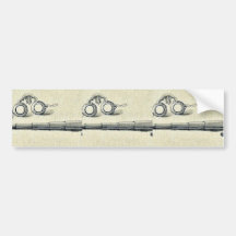 Horn-rimmed spectacles - telescope Ukiyo-e. Bumper Stickers