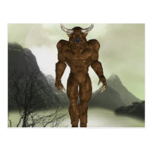 Horned Minotaur  Postcard
