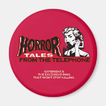 Horror Tales From The Telephone Retro Movie Ad Fridge Magnet