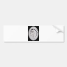 Horse and monocle bumper stickers