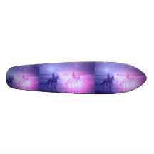 Horse Beach Walk on a Skateboard