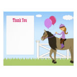 Horse Birthday Party Thank You Card Personalised Announcement