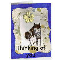 horse card, Thinking of you