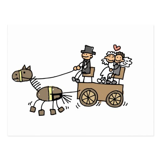 Horse Drawn Carriage For Weddings Post Cards