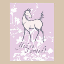 Horse Foal Baby Shower Invitation postcards